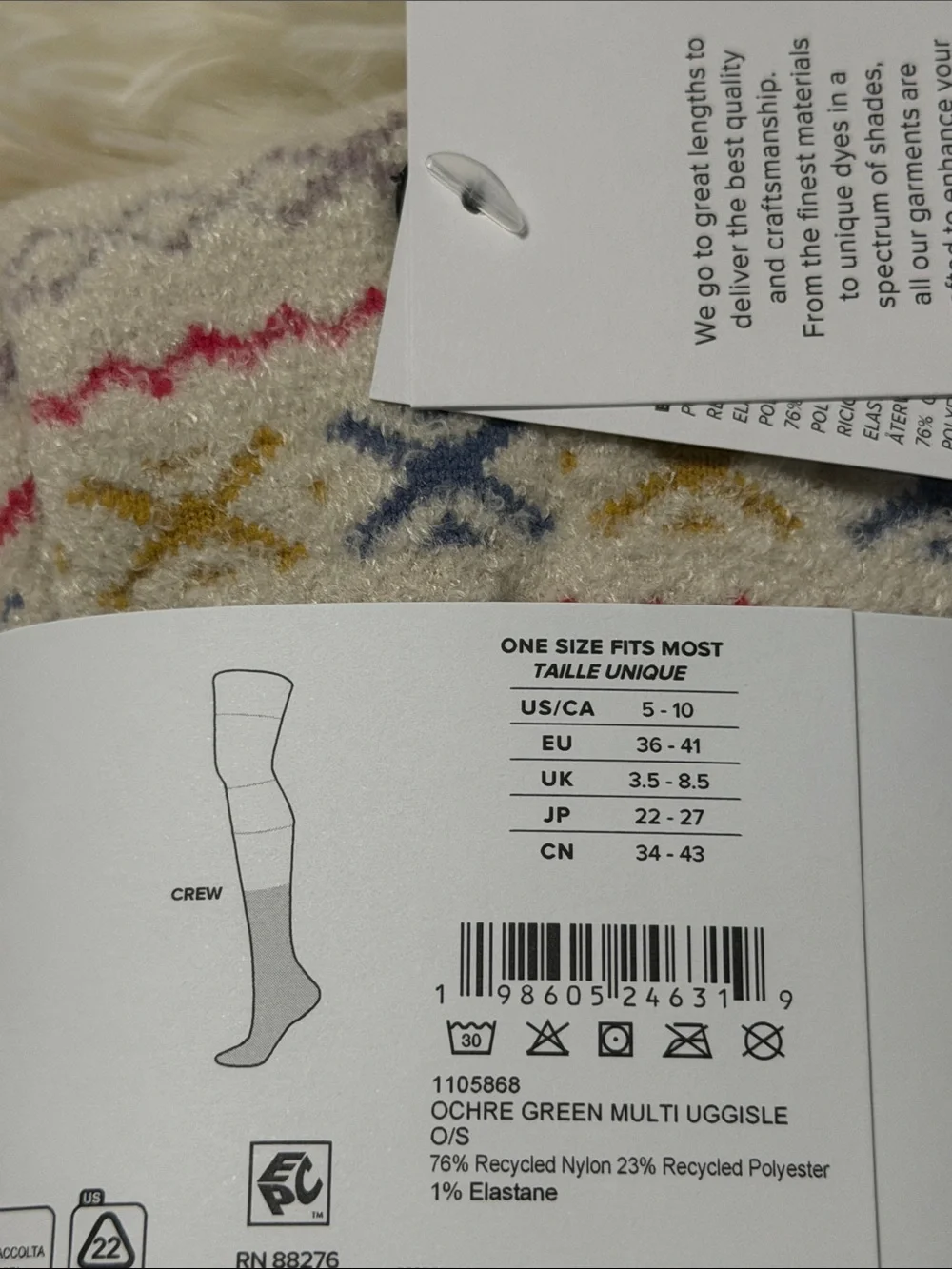UGG Leslie Graphic Crew Sock